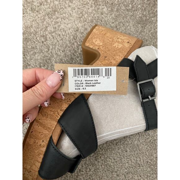 New Toms Isla Leather Platform Sandals Size 8.5 - Picture 6 of 6